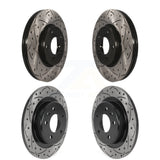 Front Rear Coated Drilled Slotted Disc Brake Rotors Kit For Chevrolet Equinox Malibu GMC Terrain Buick LaCrosse KD-100457