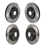 Front Rear Coated Drilled Slotted Disc Brake Rotors Kit For Chevrolet Buick Encore Trax Sonic KD-100458