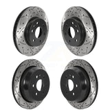 Front Rear Coated Drilled Slotted Disc Brake Rotors Kit For 2015-2020 Chevrolet Colorado GMC Canyon KD-100461