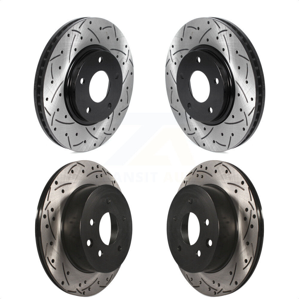 Front Rear Coated Drilled Slotted Disc Brake Rotors Kit For Infiniti Q45 M45 INFINITI KD-100470