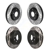 Front Rear Coated Drilled Slotted Disc Brake Rotors Kit For Infiniti Q45 M45 INFINITI KD-100470