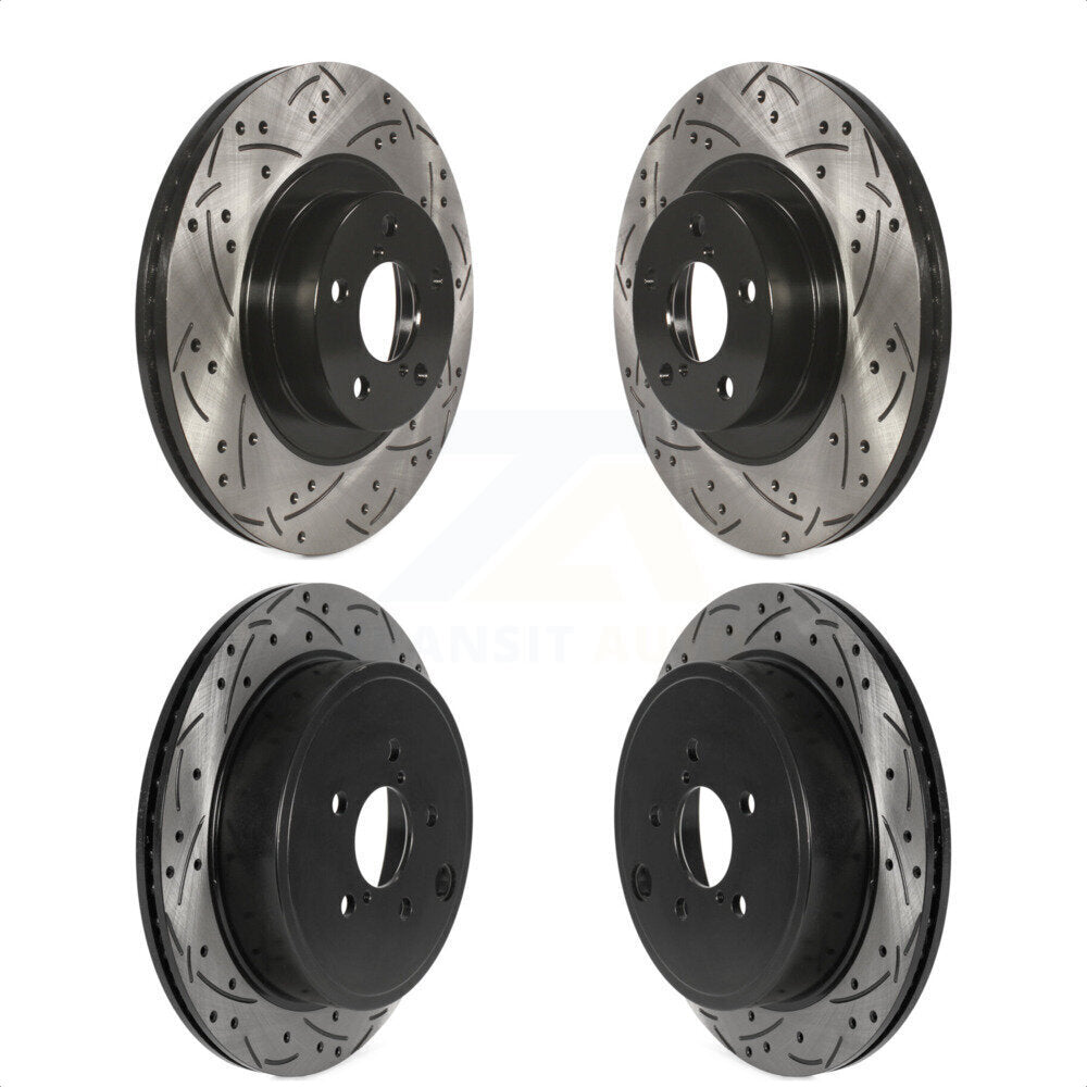 Front Rear Coated Drilled Slotted Disc Brake Rotors Kit For Toyota 86 Subaru BRZ KD-100472