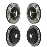 Front Rear Coated Drilled Slotted Disc Brake Rotors Kit For Toyota 86 Subaru BRZ KD-100472
