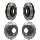 Front Rear Coated Drilled Slotted Disc Brake Rotors Kit For Hyundai Sonata Kia Optima KD-100478