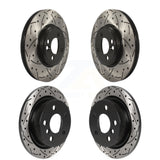 Front Rear Coated Drilled Slotted Disc Brake Rotors Kit For 2015 Mini Cooper 2.0L 1.5L With 294mm Diameter Rotor KD-100484
