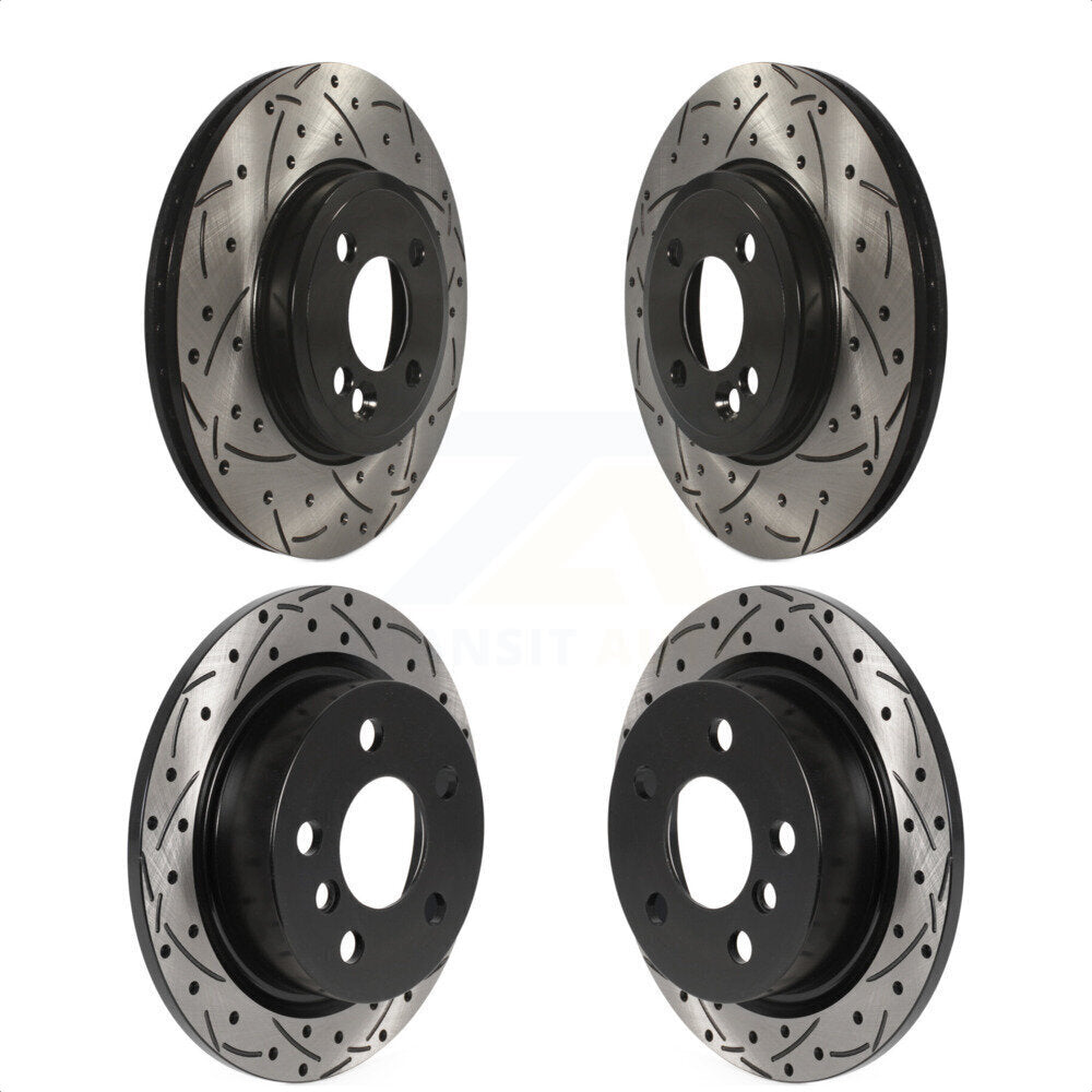 Front Rear Coated Drilled Slotted Disc Brake Rotors Kit For 2015 Mini Cooper 2.0L 1.5L With 280mm Diameter Rotor KD-100485