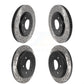 Front Rear Coated Drilled Slotted Disc Brake Rotors Kit For Nissan Armada TITAN INFINITI QX56 KD-100486