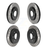 Front Rear Coated Drilled Slotted Disc Brake Rotors Kit For Nissan Armada TITAN INFINITI QX56 KD-100486