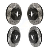 Front Rear Coated Drilled Slotted Disc Brake Rotors Kit For BMW 330i xDrive 430i Without Blue Painted Calipers KD-100489