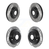 Front Rear Coated Drilled Slotted Disc Brake Rotors Kit For Hyundai Genesis KD-100490