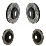 Front Rear Coated Drilled Slotted Disc Brake Rotors Kit For Volvo S60 V70 With 300mm Diameter Rotor KD-100491