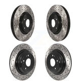 Front Rear Coated Drilled Slotted Disc Brake Rotors Kit For 2009-2014 Acura TL KD-100495