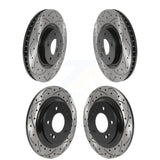 Front Rear Coated Drilled Slotted Disc Brake Rotors Kit For Kia Optima Hyundai Sonata Cadenza Azera KD-100501