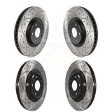 Front Rear Coated Drilled Slotted Disc Brake Rotors Kit For Audi A6 Quattro A7 KD-100503