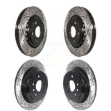 Front Rear Coated Drilled Slotted Disc Brake Rotors Kit For Honda Pilot Ridgeline Passport KD-100508