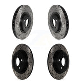 Front Rear Coated Drilled Slotted Disc Brake Rotors Kit For Mercedes-Benz CLA250 GLA250 INFINITI QX30 B Electric Drive B250 KD-100509