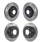 Front Rear Coated Drilled Slotted Disc Brake Rotors Kit For Hyundai Sonata Kia Optima With Manual Parking KD-100511