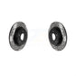 Rear Coated Drilled Slotted Disc Brake Rotors Pair For 2014-2020 Fiat 500L KD-100524