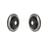 Rear Coated Drilled Slotted Disc Brake Rotors Pair For Ram 1500 KD-100525