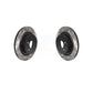 Rear Coated Drilled Slotted Disc Brake Rotors Pair For INFINITI G37 G35 Q60 KD-100532