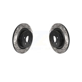 Rear Coated Drilled Slotted Disc Brake Rotors Pair For INFINITI G37 G35 Q60 KD-100532
