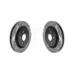 Rear Coated Drilled Slotted Disc Brake Rotors Pair For Volvo S60 XC70 S80 V60 V70 KD-100534
