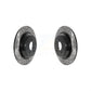 Rear Coated Drilled Slotted Disc Brake Rotors Pair For 2012-2015 Land Rover Range Evoque KD-100541