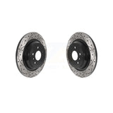 Rear Coated Drilled Slotted Disc Brake Rotors Pair For Mercedes-Benz ML350 GLE350 ML250 GLE300d KD-100544