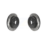 Rear Coated Drilled Slotted Disc Brake Rotors Pair For 2014-2018 Subaru Forester 2.0L KD-100548