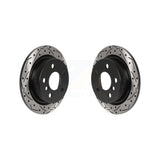 Rear Coated Drilled Slotted Disc Brake Rotors Pair For Mini Cooper KD-100550
