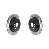 Rear Coated Drilled Slotted Disc Brake Rotors Pair For Honda Pilot Ridgeline Passport KD-100551