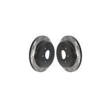 Rear Coated Drilled Slotted Disc Brake Rotors Pair For 2017-2022 Nissan TITAN KD-100552
