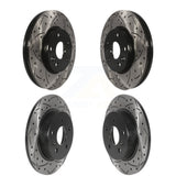 Front Rear Coated Drilled Slotted Disc Brake Rotors Kit For Chevrolet Cruze Volt Bolt EV EUV KD-100558