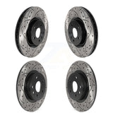 Front Rear Coated Drilled Slotted Disc Brake Rotors Kit For Land Rover Discovery Sport Jaguar E-Pace KD-100561