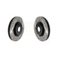 Front Coated Drilled Slotted Disc Brake Rotors Pair For Land Rover Discovery Sport Range Evoque Jaguar E-Pace KD-100563