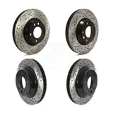 Front Rear Coated Drilled Slotted Disc Brake Rotors Hub Assembly Kit For Audi Q7 Volkswagen Touareg Porsche Cayenne KD-100566