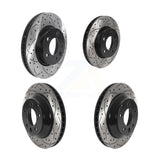 Front Rear Coated Drilled Slotted Disc Brake Rotors Hub Assembly Kit For Volkswagen Touareg Porsche Cayenne KD-100567