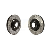 Front Coated Drilled Slotted Disc Brake Rotors Kit For Audi Q7 Porsche Cayenne Volkswagen Touareg 911 KD-100569