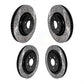 Front Rear Coated Drilled Slotted Disc Brake Rotors Kit For Ford Mustang KD-100574