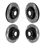 Front Rear Coated Drilled Slotted Disc Brake Rotors Kit For 2018-2022 Jeep Wrangler Without Heavy Duty Brakes Code BRY KD-100576