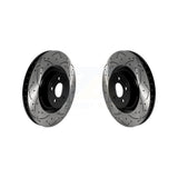Front Coated Drilled Slotted Disc Brake Rotors Pair For Ford Mustang KD-100585