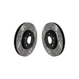 Front Coated Drilled Slotted Disc Brake Rotors Pair For Mini Cooper Countryman Clubman KD-100586