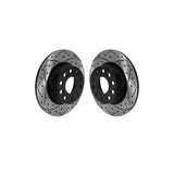 Rear Coated Drilled Slotted Disc Brake Rotors Pair For Volkswagen Jetta Taos KD-100587