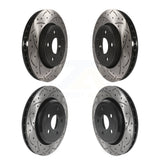 Front Rear Coated Drilled Slotted Disc Brake Rotors Kit For 2012 Jeep Grand Cherokee 6.4L With 330mm Diameter Rotor KD-100608