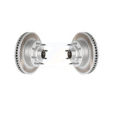 Front Coated Disc Brake Rotors And Hub Assembly Pair For Ford E-350 Super Duty E-250 E-150 E-450 Econoline KG-100009