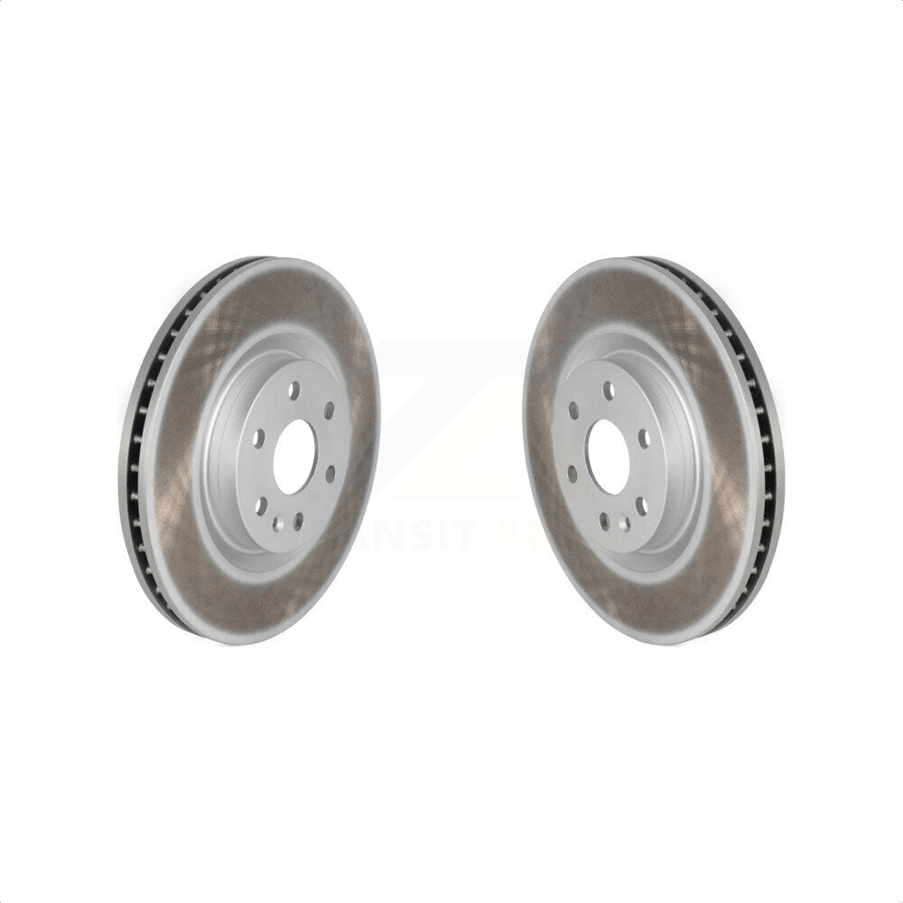 Front Coated Disc Brake Rotors Pair For Cadillac SRX Saab 9-4X KG-100054