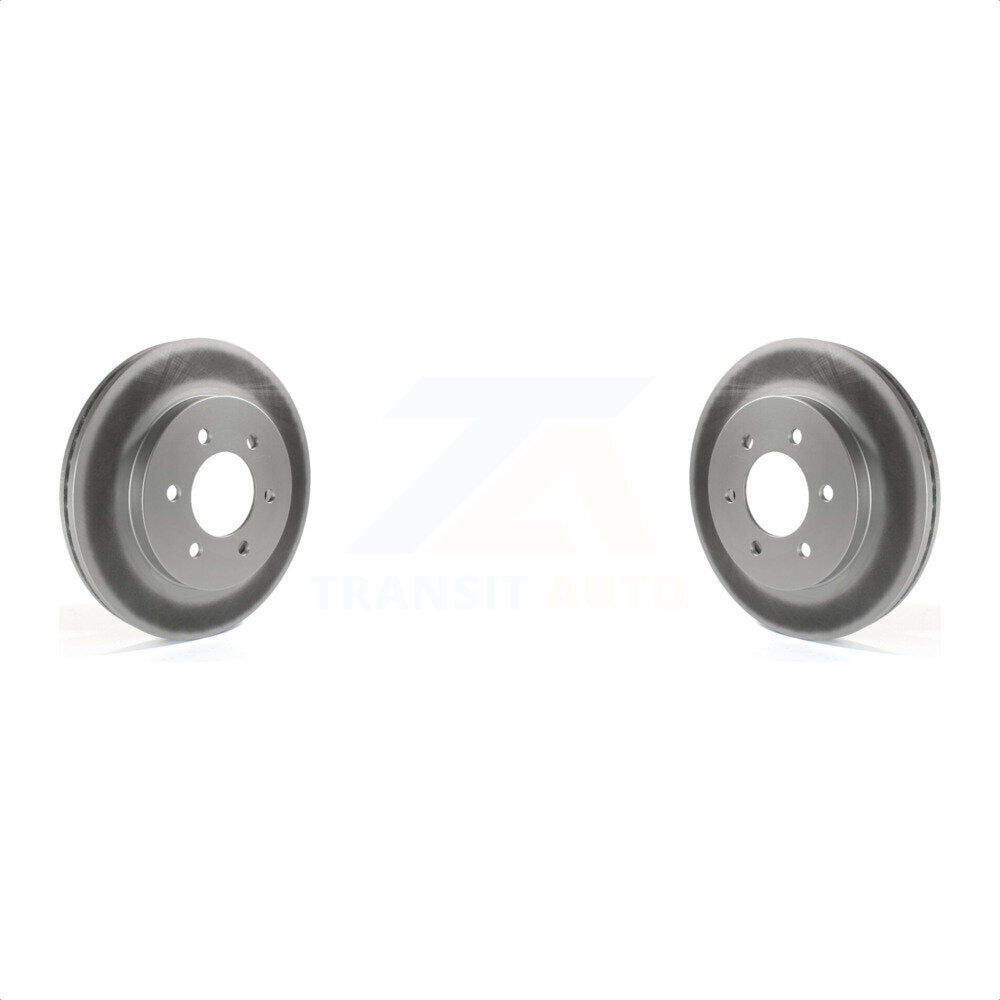 Front Coated Disc Brake Rotors Pair For Ford F-150 Lincoln Mark LT With 6 Lug Wheels 4WD KG-100078