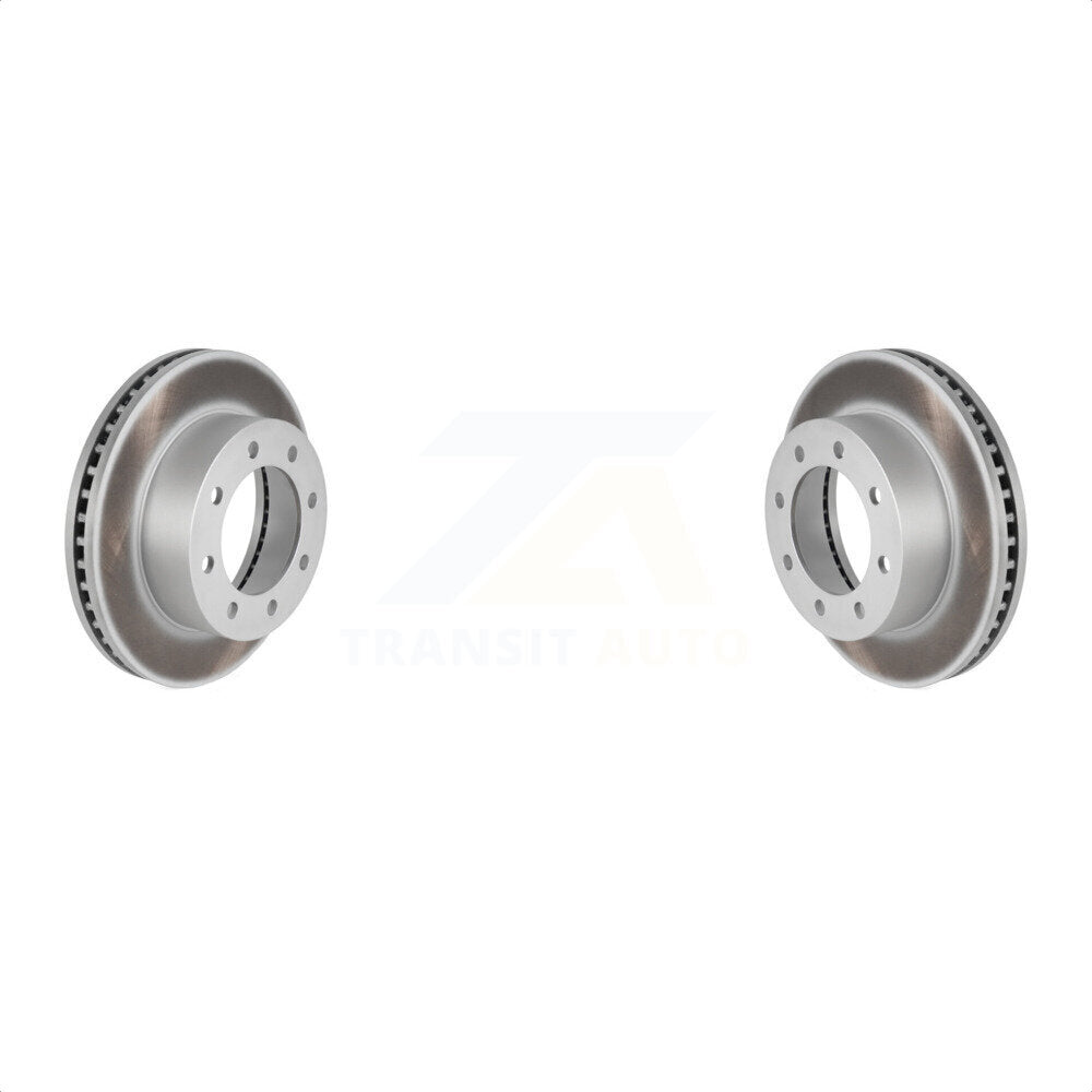 Front Coated Disc Brake Rotors Pair For Ford F-250 Super Duty F-350 F-450 KG-100082