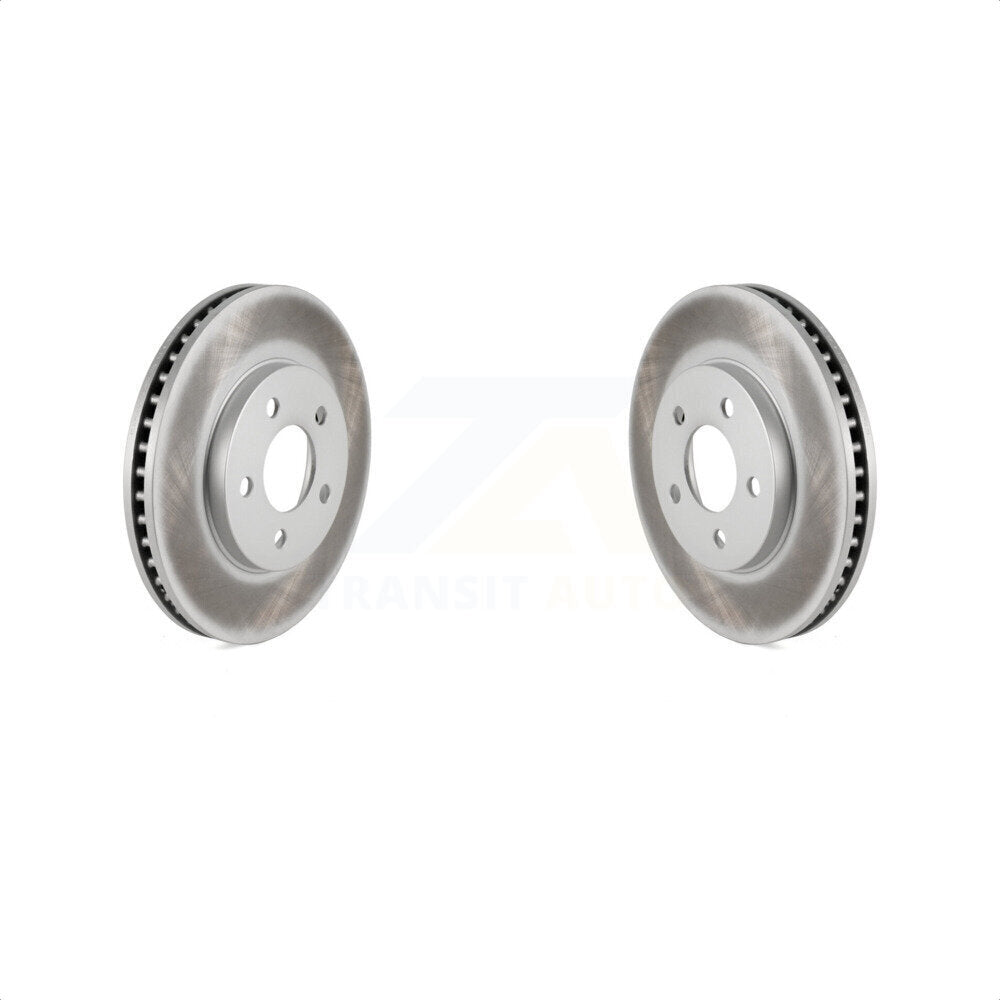 Front Coated Disc Brake Rotors Pair For 2005-2010 Ford Mustang Base KG-100085