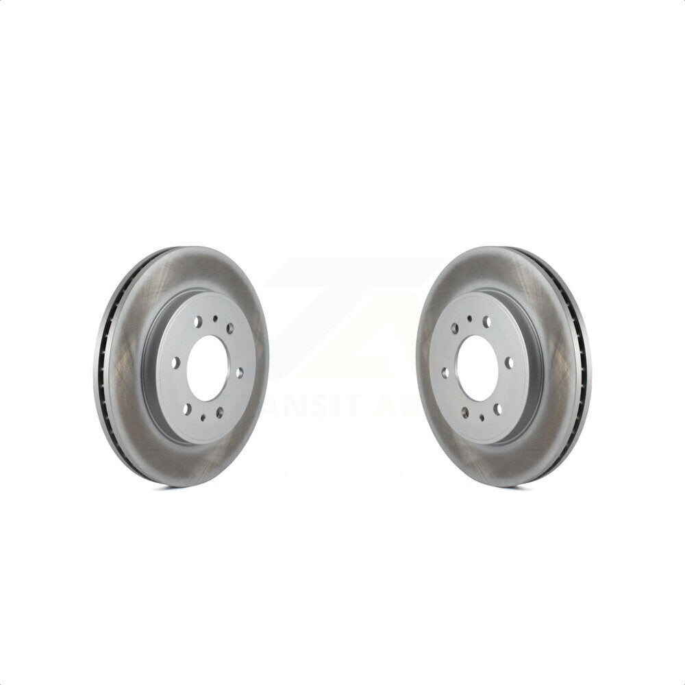 Front Coated Disc Brake Rotors Pair For 2009 Ford F-150 With 6 Lug Wheels KG-100096